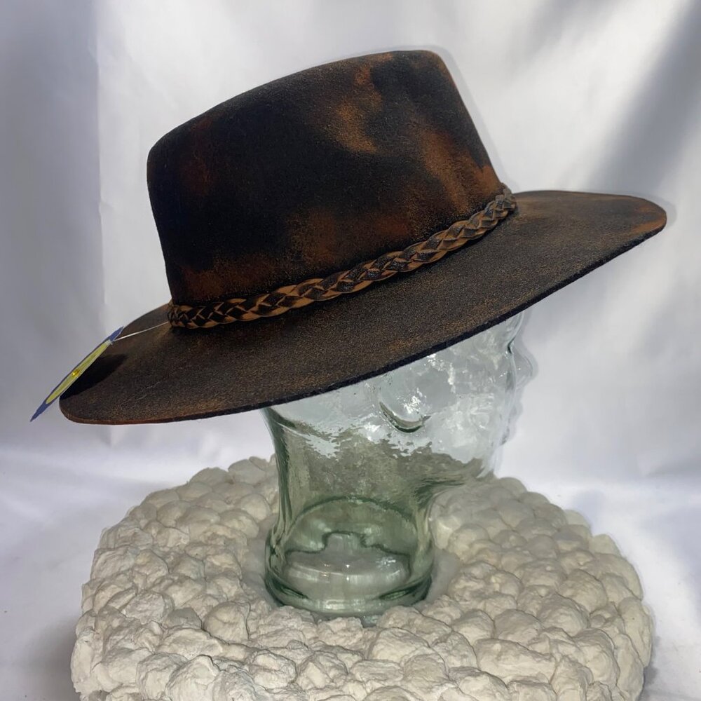 Brown Rustic Wool Rancher 58cm - Picture 14 of 16